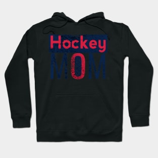 American Hockey Mom in Red and Blue Hoodie